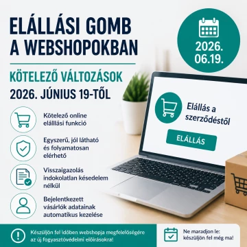 Elállási gomb webshopoknak 2026-tól